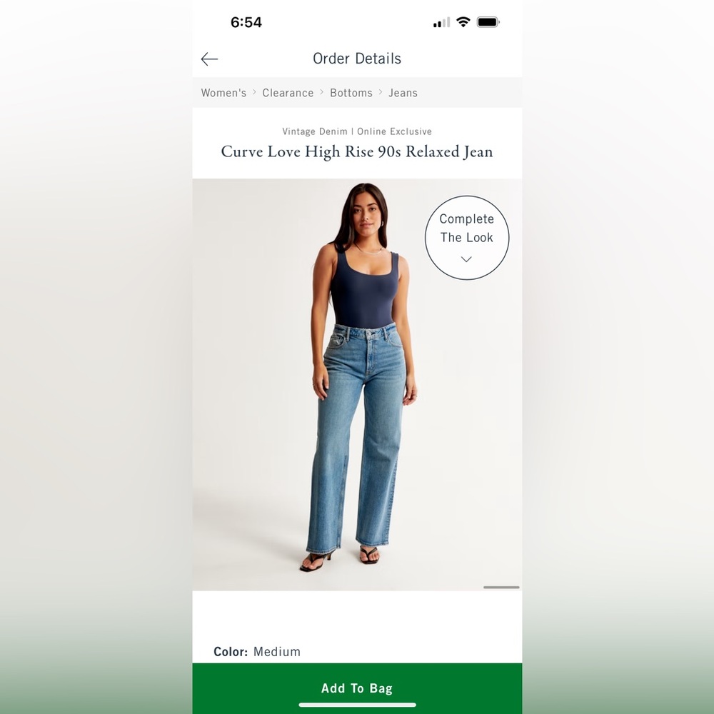 Abercrombie 90s high rise jeans curve love